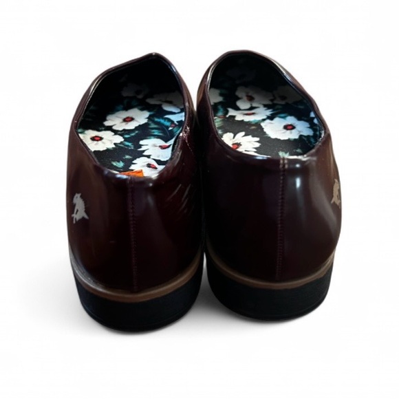 Rocket Dog Laurel Burgundy Patent Pointed Toe Platform Ballet Flats - Picture 3 of 7